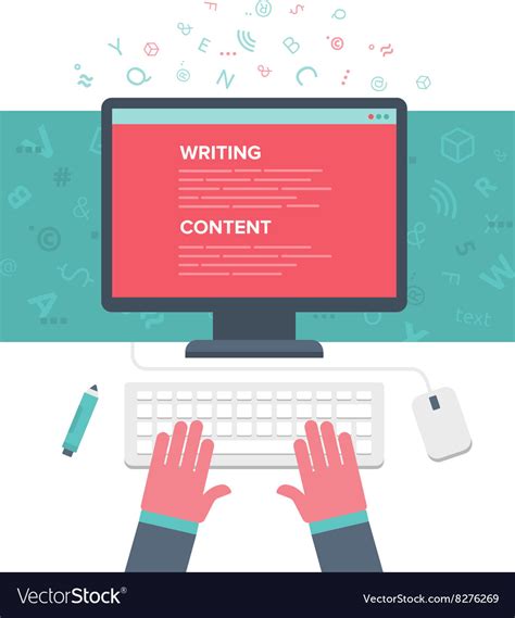 Writing An Article Royalty Free Vector Image Vectorstock