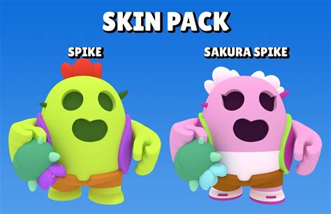 3d Brawl Stars Spike Skin Pack Cgtrader