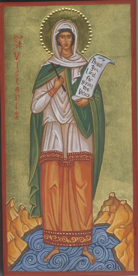 St Viktoria Nika Of Corinthicon Orthodox Icon Handmade Original