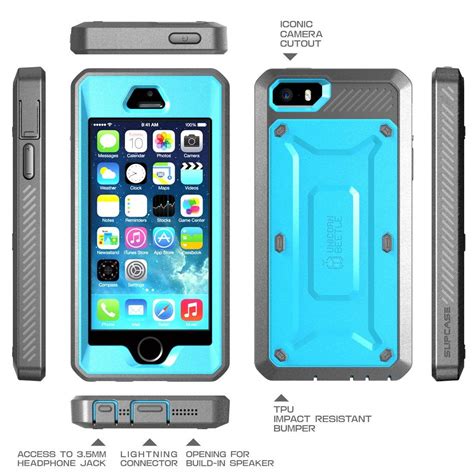 Iphone Se Case Supcase Full Body Rugged Holster Case With Built In