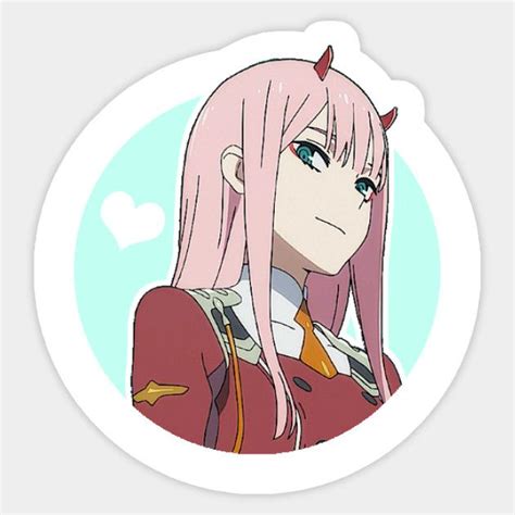 Zero Two From Darling In The Franxx By Attirezone Bubble Stickers