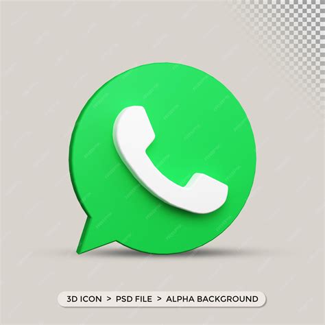 Premium Psd Whatsapp Icon In 3d Rendering