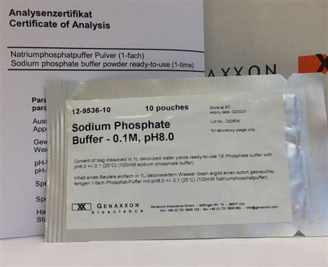 Sodium Phosphate Buffer Napi Ph60 To Ph80 Genaxxon Bioscience