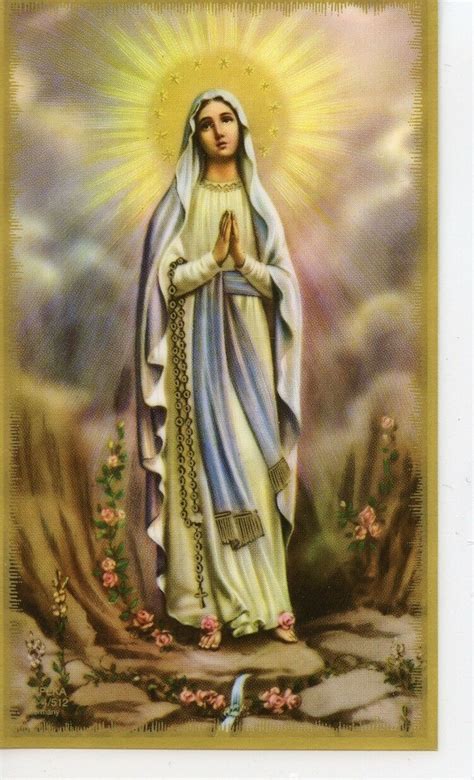 Our Lady Of Lourdes Prayer Card The Shoot