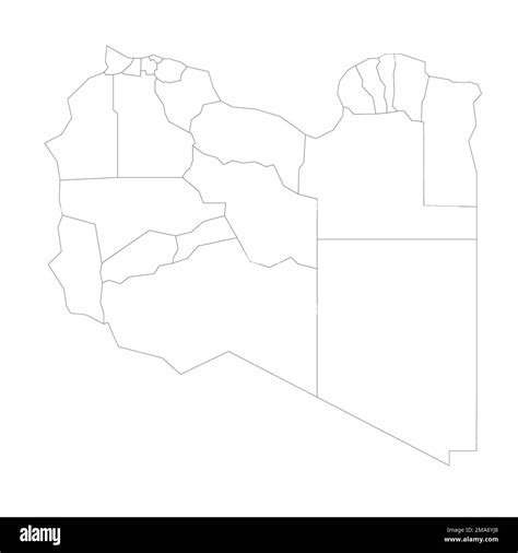 Libya Political Map Of Administrative Divisions Stock Vector Image
