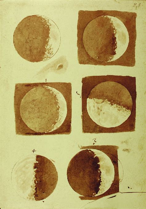 Galileo Galilei Moon Phases Watercolour 1610 Bncf Gal 48 Fol