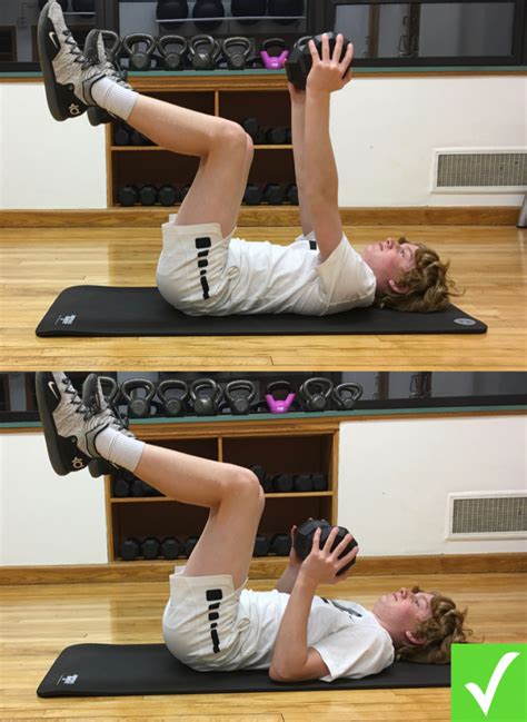 Single Dumbbell Floor Press With Core Bracing Bia Youth Sports