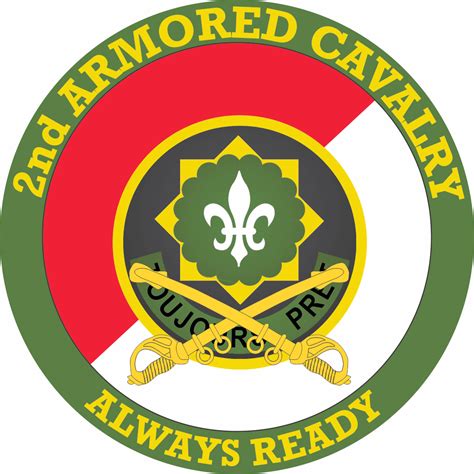 2nd Armored Cavalry With Sabres Decal