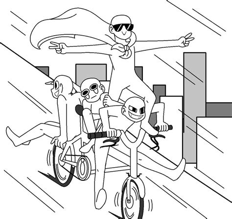Draw The Squad Meme (Base) : Bicycle by QueenCookieMonster ... 753x353 drawing with a base by atomicgrace99.