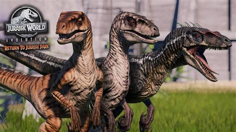 All New Raptor Skins Showcase Return To Jurassic Park Showcase Dlc