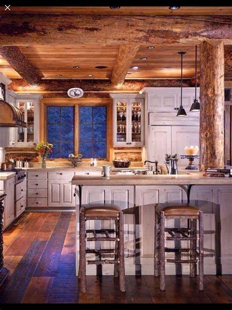 Pin By Diane Stead On Doing To Our New Home Log Home Kitchens Log