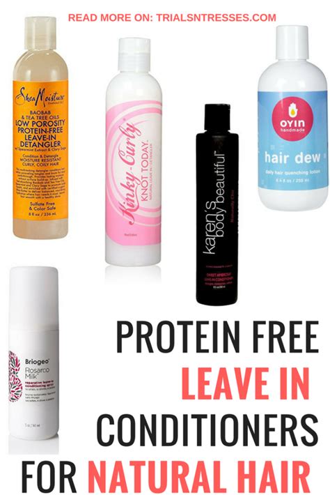 Proteins have a great influence on the strength and the growth of your hair. Protein Free Leave In Conditioners For Natural Hair ...