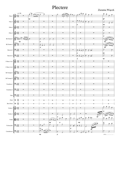 Plectere Zuzanna Wiącek Sheet Music For Trombone Tuba Flute Oboe