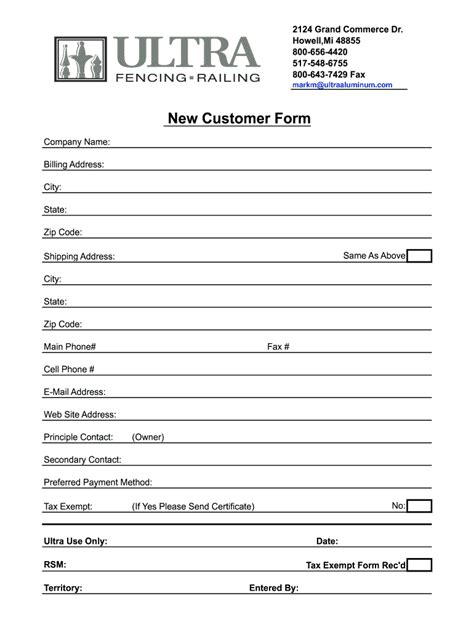 Ultra New Customer Form Fill And Sign Printable Template Online Us