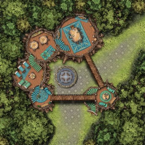 Elven Loft 40x40 Battlemaps Fantasy Map Dnd World Map Dungeon Maps
