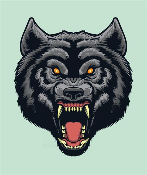 Angry Wolf Head Vector For Design Elements 2735008 Vector Art At Vecteezy