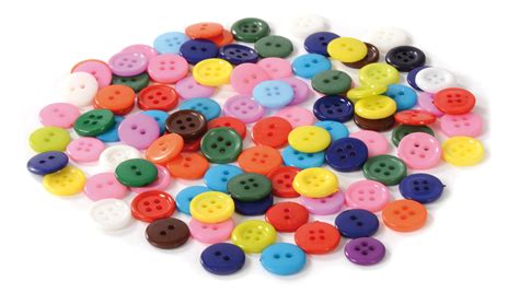 Coloured Buttons Set Of 100 10 Mm Sensory Learning Supplies