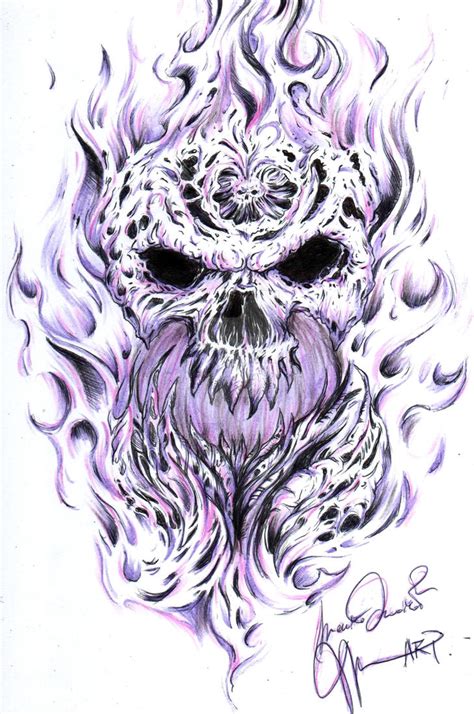 Flame Skull Tattoo By Lonewolf9440 On Deviantart