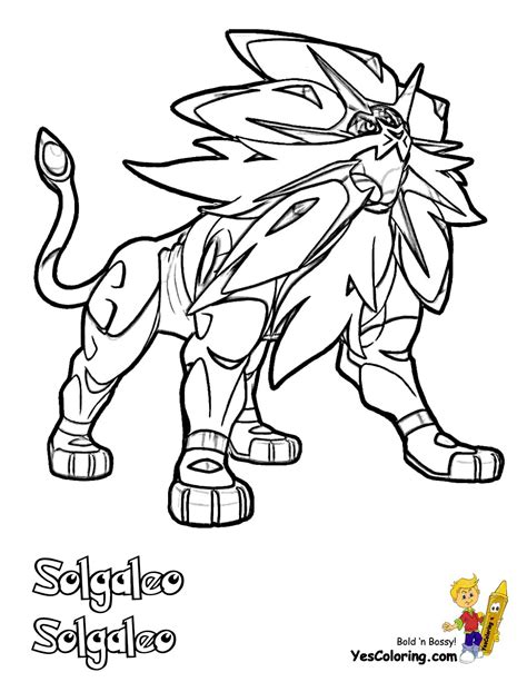 It will dispel any darkness and light up the world. Pokemon Coloring Pages solgaleo - BubaKids.com
