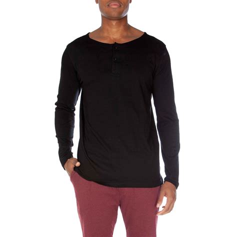 super soft two button henley black s unsimply stitched touch of modern