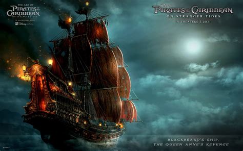 Blackbeards Ship Pirates Of The Caribbean 4 Full Hd