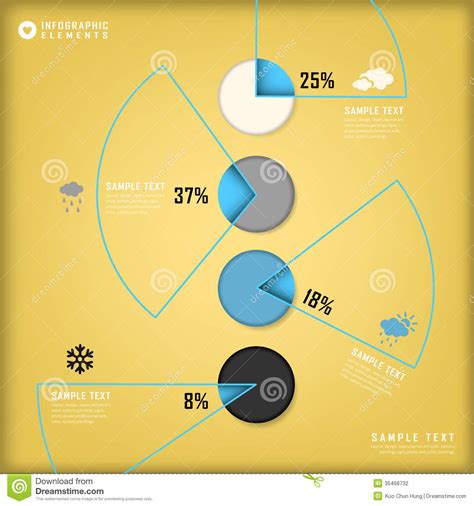 Abstract Pie Chart Infographics Stock Vector Illustration 35468732
