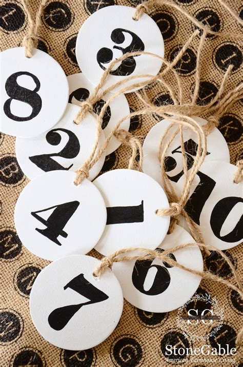 Large Number Tags Diy Stonegable Diy Tags Number Tags Wooden Numbers