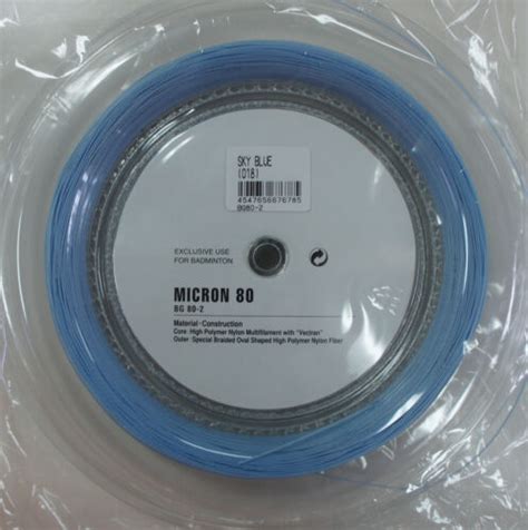 Yonex Badminton String Bg80 2 Bg80 200m Coil Sky Blue Made In Japan