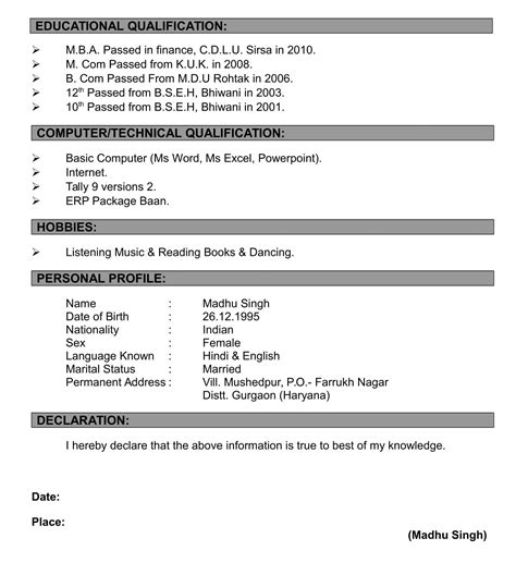 This article contains downloadable fresher resume templates in word. Resume Formats - Making Resume