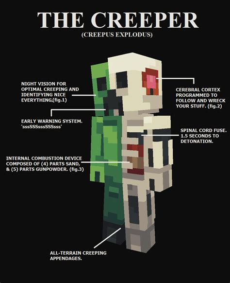 Minecraft Anatomy Of A Creeper 3d Warehouse