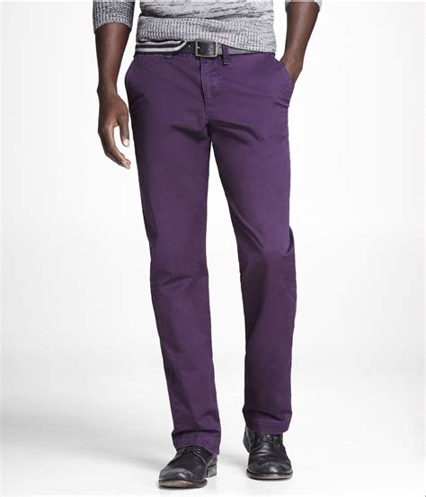 Colored Chino Photographer Pant Express Mens Purple Pants Purple