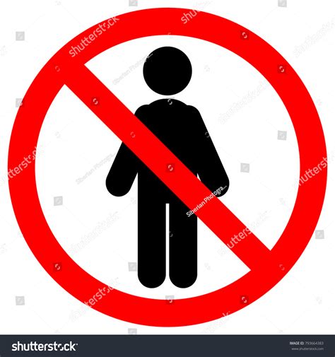 No Entry No Humans Allowed Sign Stock Vector Royalty Free 793664383