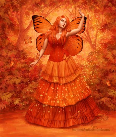 Autumn Fire By Enamorte On Deviantart Fairy Pictures Fantasy