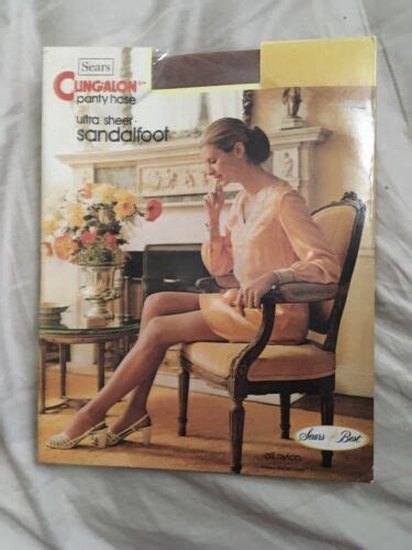 Vintage Sears Cling Alon Nylon Nude Pantyhose W Mode Gem