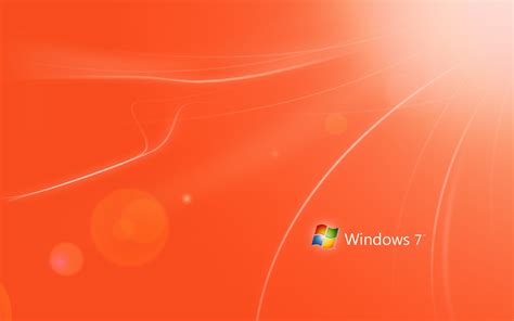 Orange Windows 7 Wallpapers Wallpapers Hd