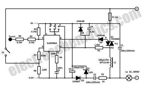 Touch Light Dimmer Circuit