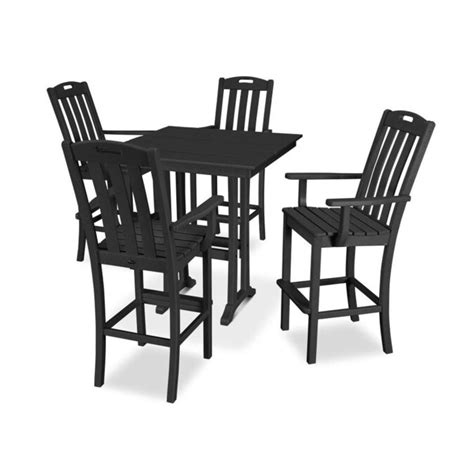 Trex Outdoor Furniture Yacht Club 5 Piece Black Frame Patio Set In The