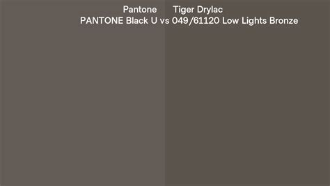 Pantone Black U Vs Tiger Drylac Low Lights Bronze Side By