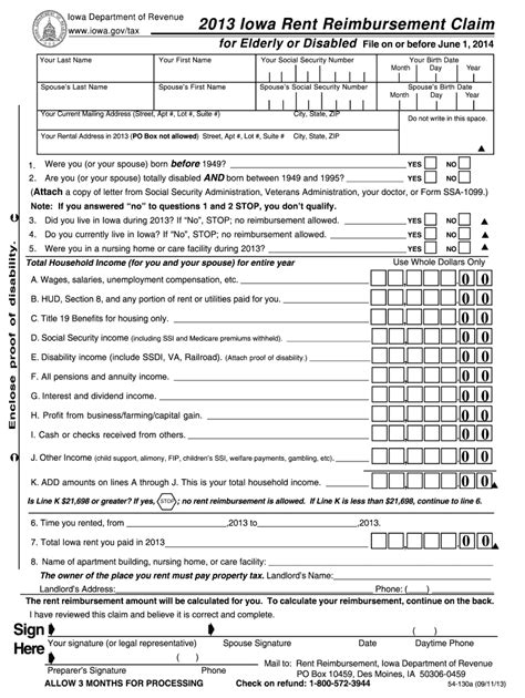 Iowa Rent Reimbursement 2013 2024 Form Fill Out And Sign Printable