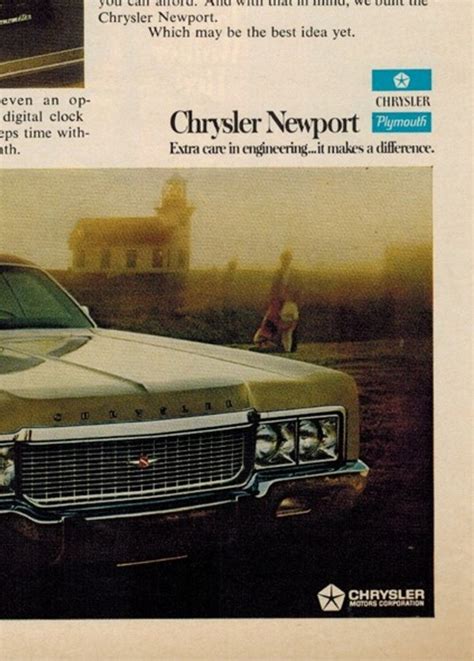 Chrysler Newport 1973 Retro Ads Old Car Ads Automobilia Vintage Car Ads