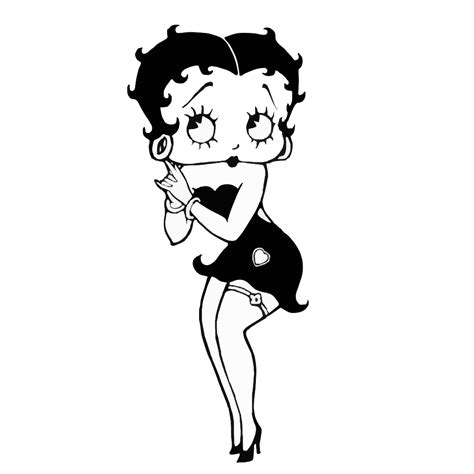 Betty Boop Black And White Png Cutouts Trosbuzz