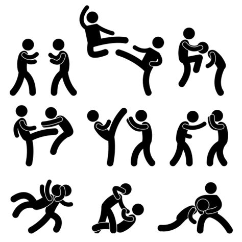 Fight Matchstick Men Vector Free Download