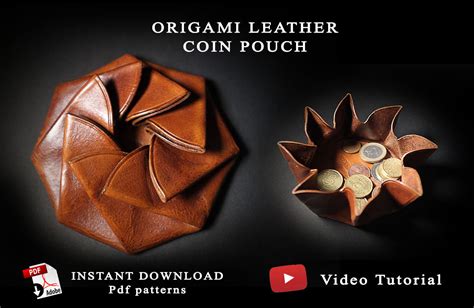 Origami Coin Pouch I Pdf Patterns Video Tutorial Am Leathercraft