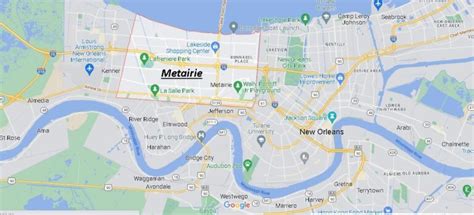 Where Is Metairie Louisiana Map Of Metairie Where Is Map