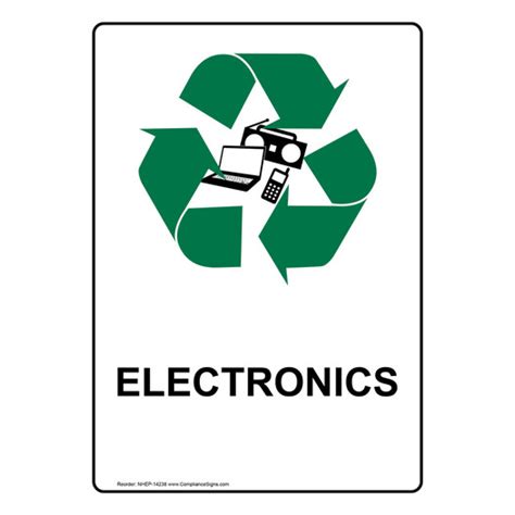 Vertical Sign Recyclable Items Electronics