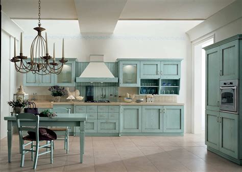 French blue kitchen cabinets pictures. I love this color ! It's kind of country though ...