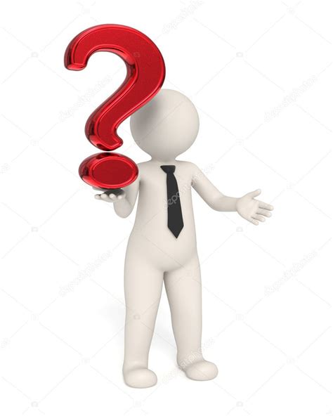 3d Business Man Holding A Red Question Mark Stock Photo By ©jocky 11456312