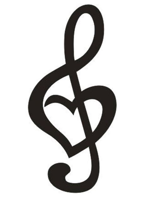 12 Wood Treble Clef And Heart Musical Music Note Wall Art Decor Etsy