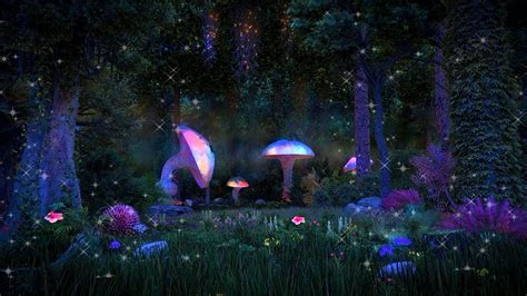 Enchanted Forest Night Ambience 🍄🌲 Mystical Atmosphere Calming Nature