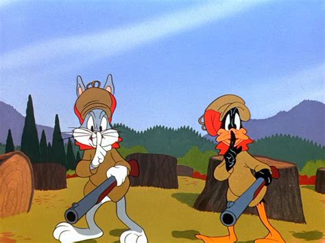 Bugs Bunny Daffy Duck Elmer Fudd Hunting Rabbits In Rabbit Season